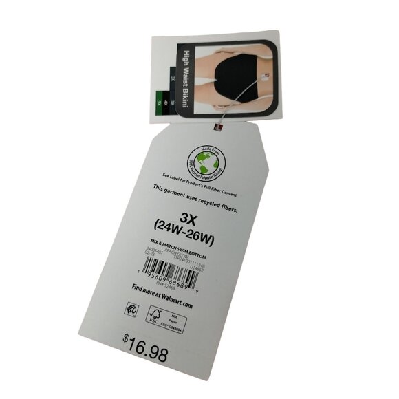 Time and Tru Womens 3XL Peach Glow High Knotted Waist Bikini Bottoms New - Picture 6 of 7